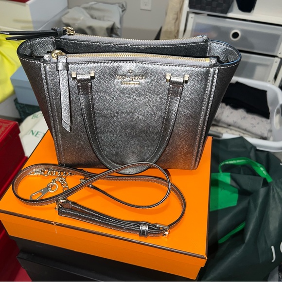 Kate Spade Patterson Drive Mini Kona Satchel - Grey/Silver - Picture 5 of 8